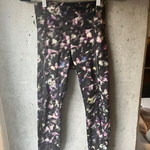 Athlete colorful full length workout leggings